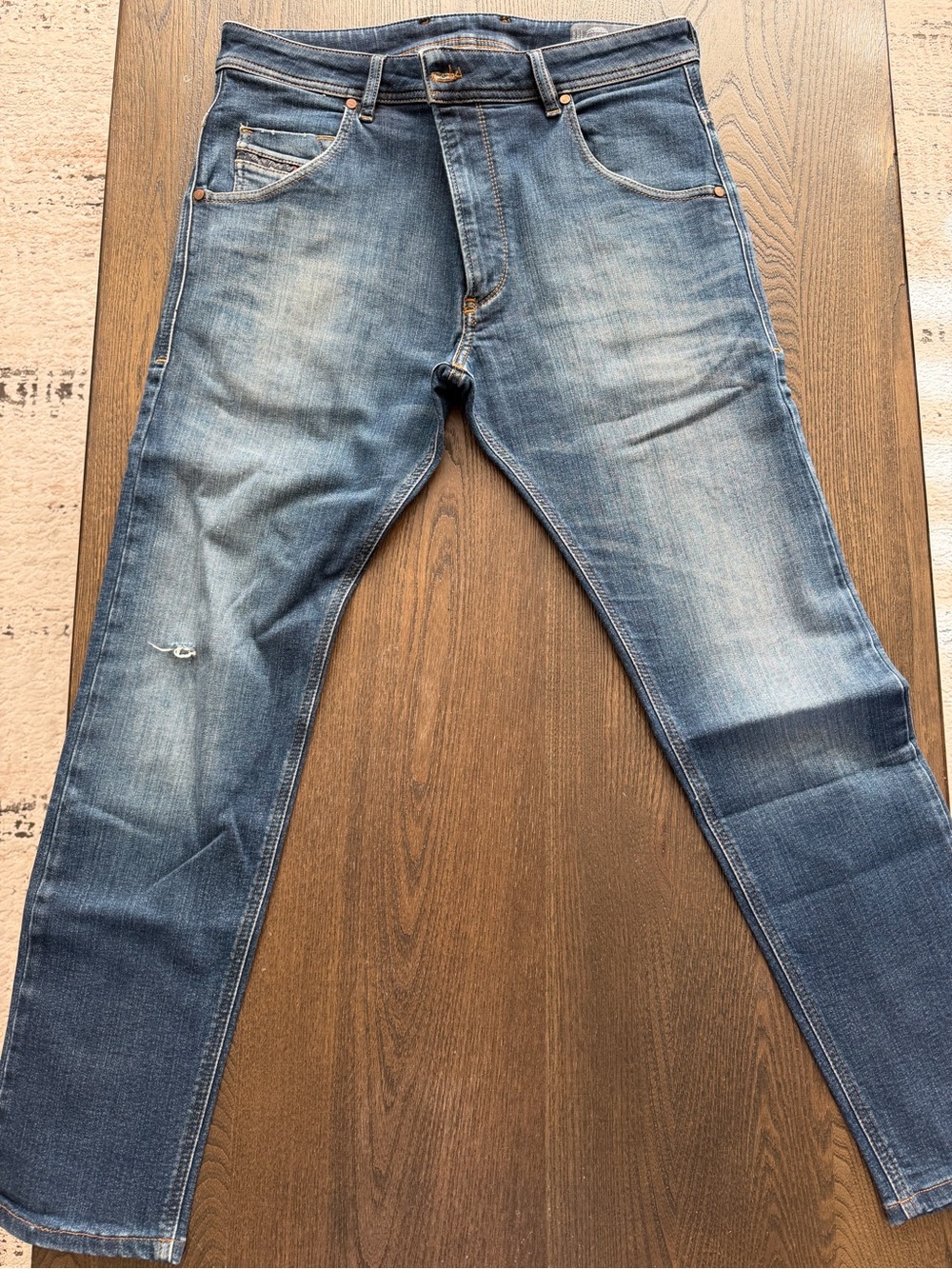 Men's Blue Washed Jeans Diesel 30W 28L
